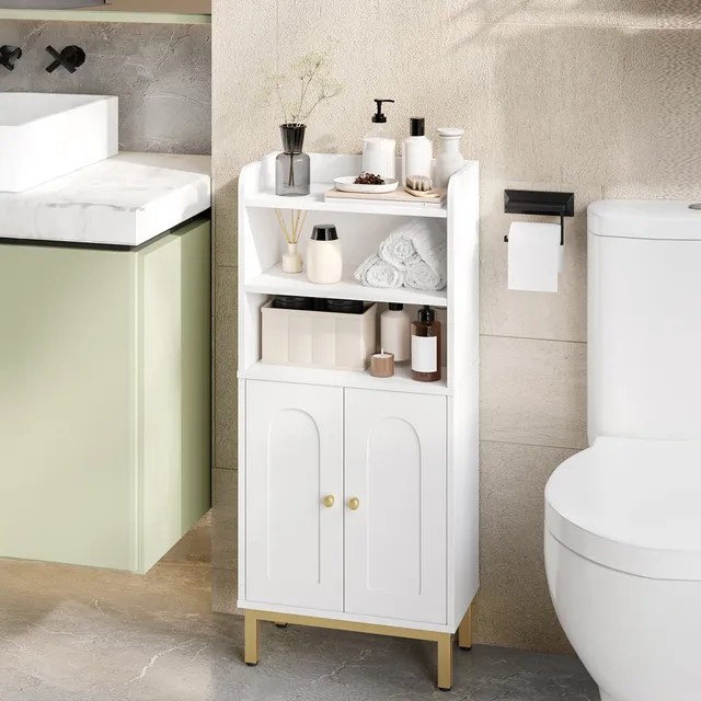 hzuaneri-bathroom-bc48213g-badschrank-wei-2-t-ren-schmal image 1