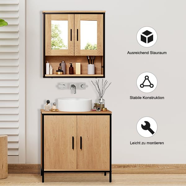 eugad-spiegelschrank-56x60x13-cm-helle-eiche-schwarz image 7
